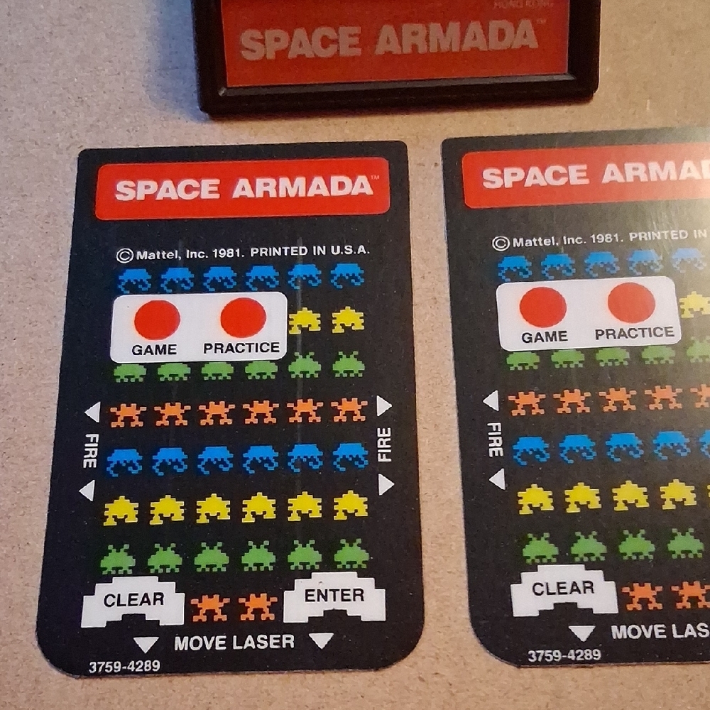 Space Armada Game Cartridge with Two Game Cards - Black and Red - Picture 5 of 8